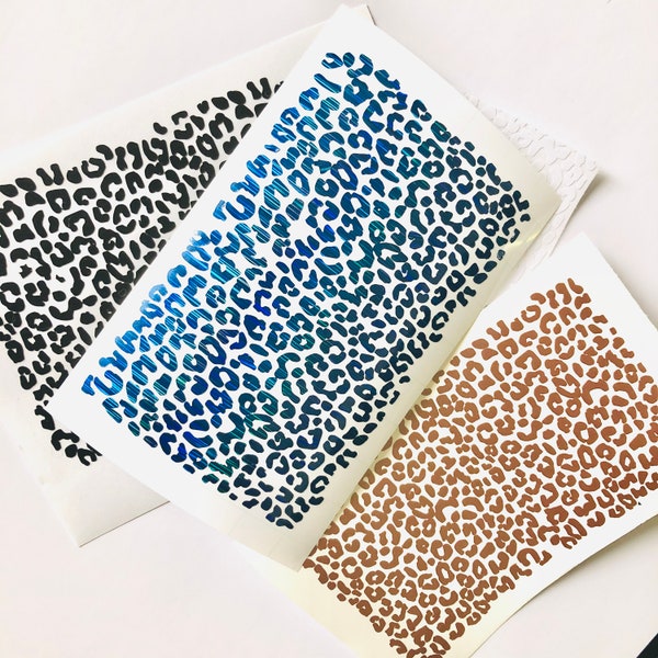 Leopard Print Decal, DIY Leopard Print, Leopard Print Sheet of Stickers, Cheetah Print, nail art, Leopard Print Decal