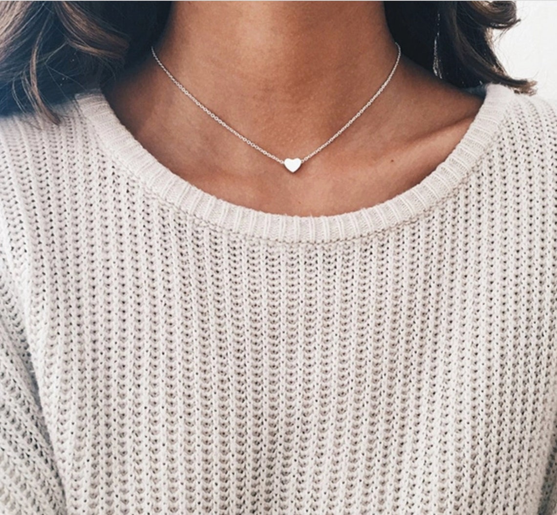 Stainless Steel Heart Necklace Stainless Steel Stamping Etsy