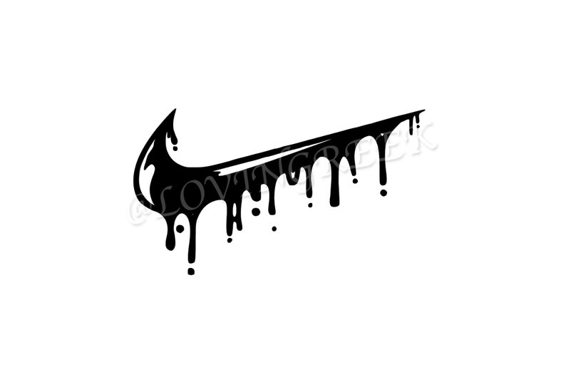 nike swoosh drip decal nike basketball decal nike sticker etsy