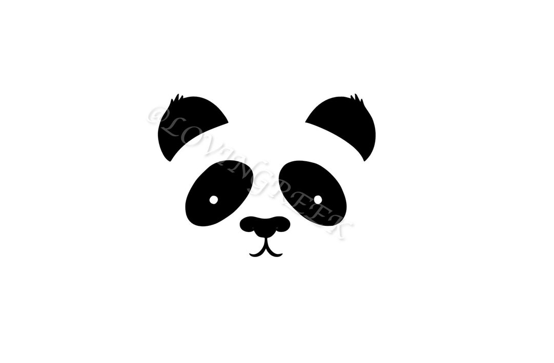 Panda Vinyl Panda Decal Panda Face Car Decal Laptop Decal Etsy