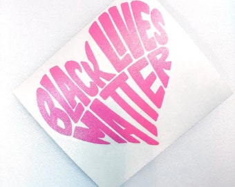 Black Lives Matter Heart Decal, BLM Heart Sticker, BLM Laptop Decal, BLM Car Decal, Black Lives Matter, Blm decal, Blm Sticker