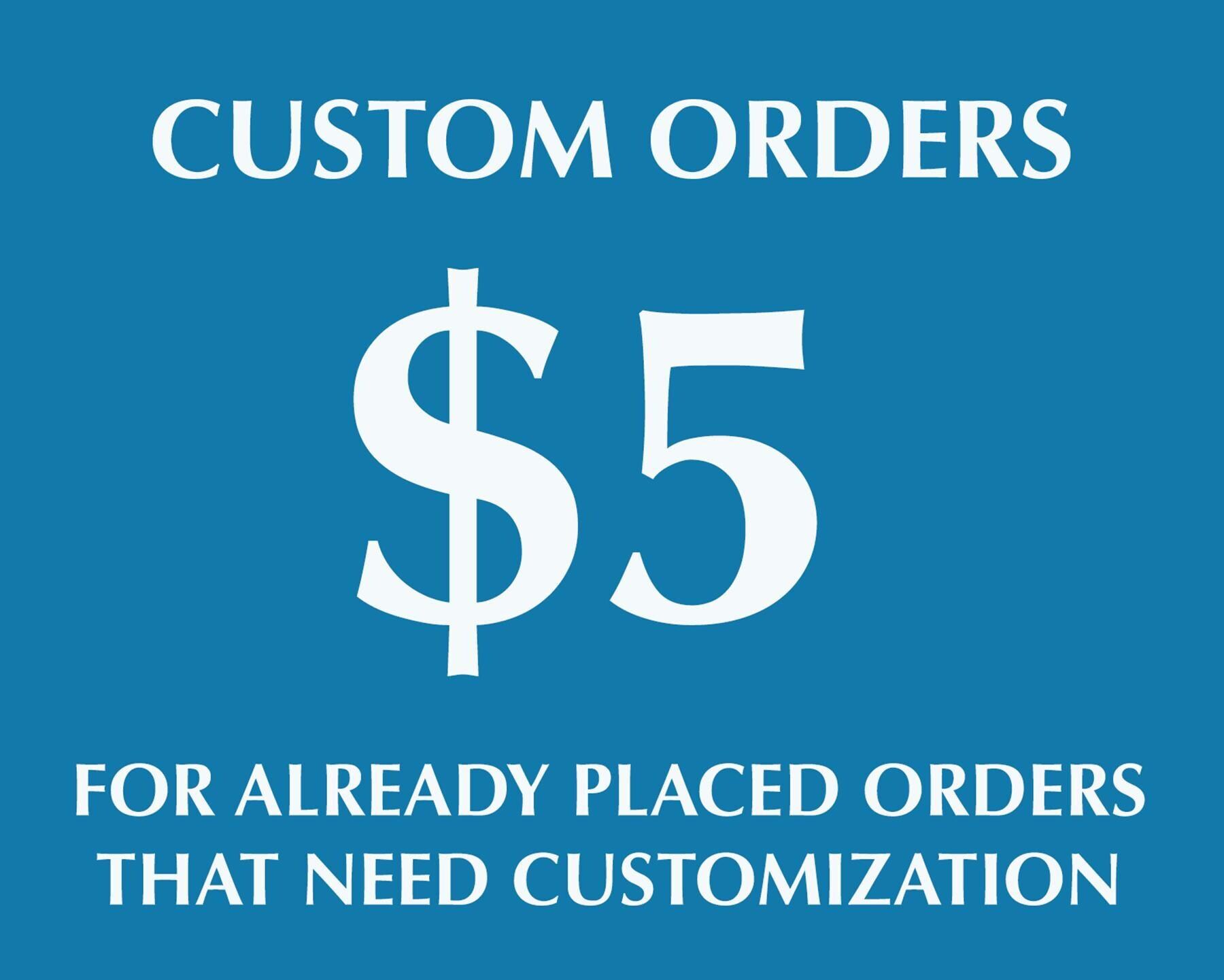 Additional Custom Charge - Etsy