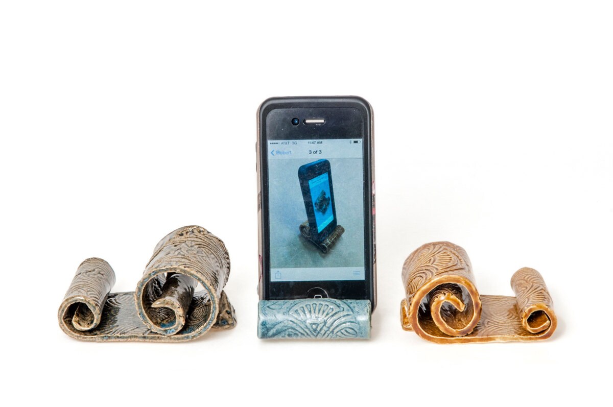 Ceramic Cell Phone Holder Parkmiphone Business Card Holder Etsy Canada