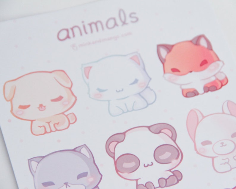 Animal Stickers Etsy