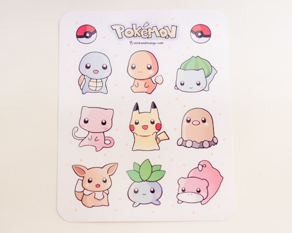 Stickers Pokémon autocollants