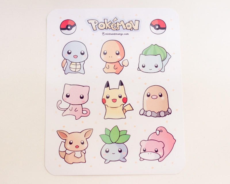 Pokemon Stickers Etsy
