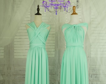 Mint Green Infinity Dress Evening Dresses Bridesmaid Dress-B21#C21#