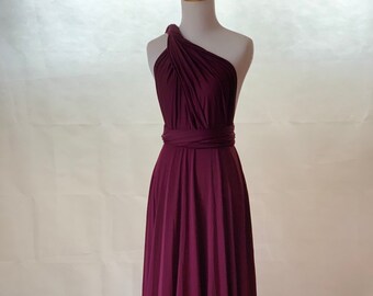 wine maid of honor dresses