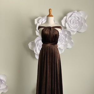Velvet dress ,Velvet Bridesmaid Dress , velvet long infinity Dress velvet wrap dress velvet party dress Evening dress, Free Shipping