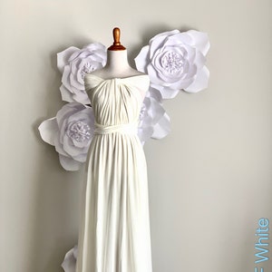 Off White Velvet dress ,Velvet Bridesmaid Dress , velvet long infinity Dress velvet wrap dress velvet party dress