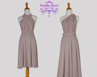 Taupe bridesmaid dress infinity Dress Convertible Formal,wrap dress party dress Evening dress -C48# B48#