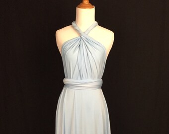 Baby blue Wrap Convertible Infinity Dress Evening Dresses Bridesmaid Dress-B41#C41#