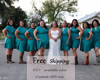 teal and white wedding dress