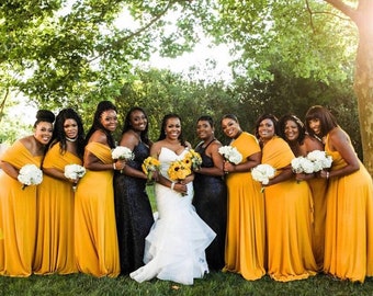 mustard bridal dresses