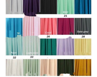 Bridesmaid infinity dress Fabric Swatches / Sample: up to 6 COLORS you can get Only 1 swatch per color