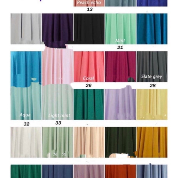 Bridesmaid infinity dress Fabric Swatches / Sample: up to 6 COLORS you can get Only 1 swatch per color