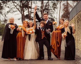 Copper velvet dress ,Velvet Bridesmaid dress , velvet long infinity dress velvet wrap dress velvet party dress Evening dress