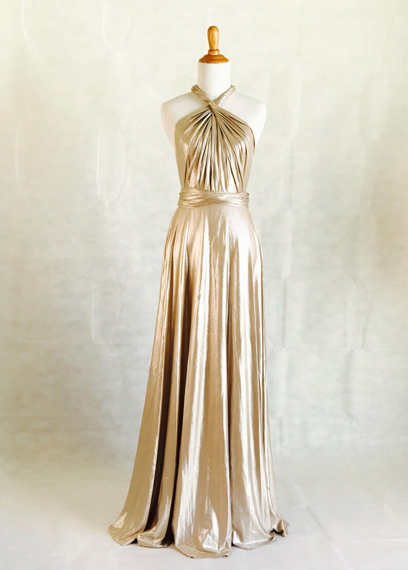 infinity dress rose gold