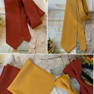 Gravata de casamento gravata borboleta de casamento Lenços de bolso padrinhos acessórios de casamento Feito à mão