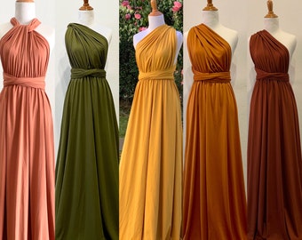 custom infinity dresses Bridesmaid dress Wrap Dress- Custom choose Length, Size, Color- Bridesmaid-Party