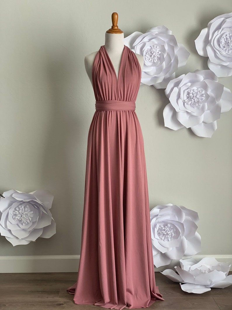 Rosewood Bridesmaid Dress infinity long Dress Wrap dress | Etsy