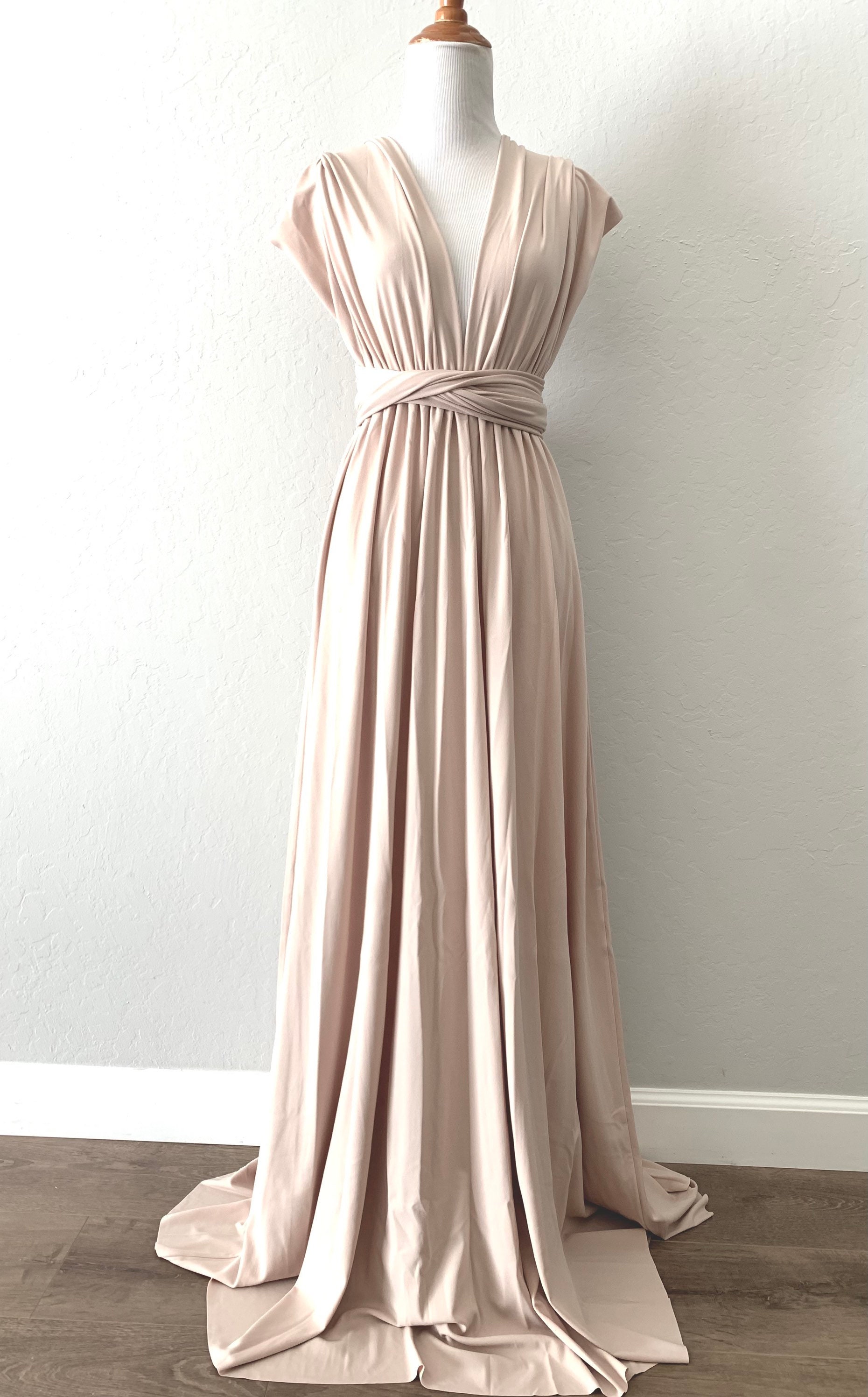 Nude Dress Bridesmaid Dress Infinity Dress Wrap Dress Convertible Dress  -S84# - Etsy