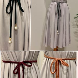 Velvet Sash Belt Flower girl Sash Belt -color match dress -Hand made Scholledress