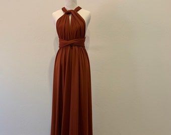 etsy burnt orange bridesmaid dress Burnt Orange Mermaid Side Split Off Shoulder Satin Wedding Guest Bride   Wish Gown
