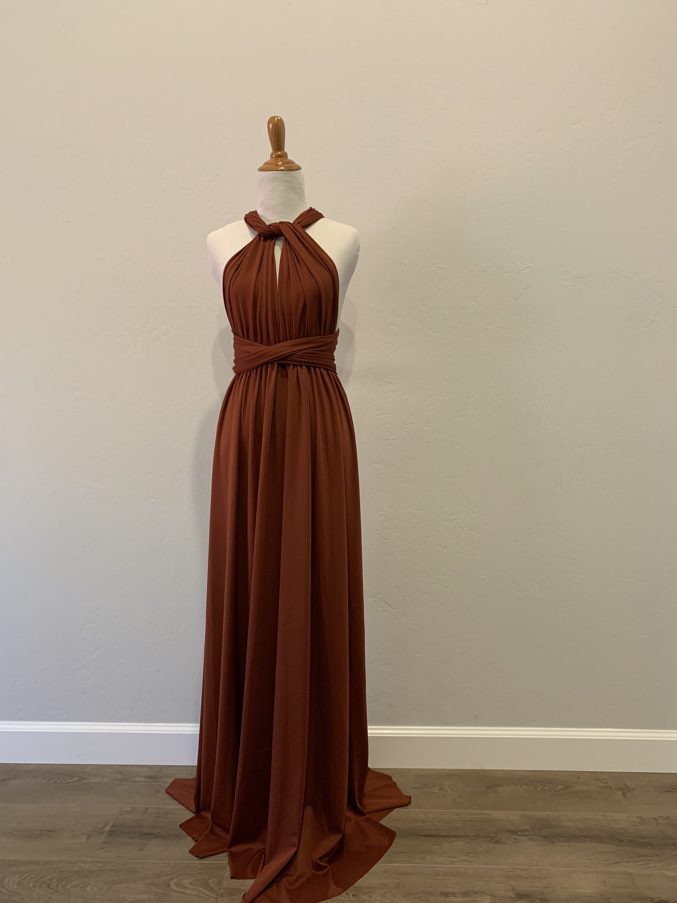 terracotta orange bridesmaid dresses Obsessed with these terracotta, stain bridesmaid dresses