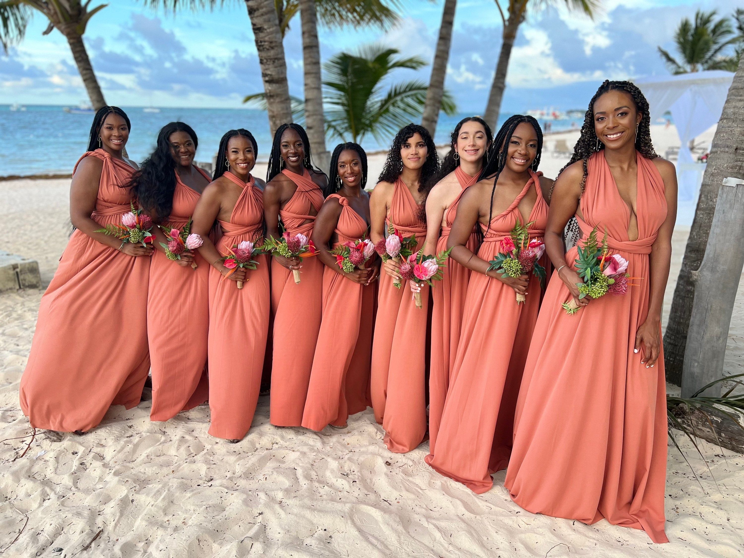 terracotta bridesmaid dresses