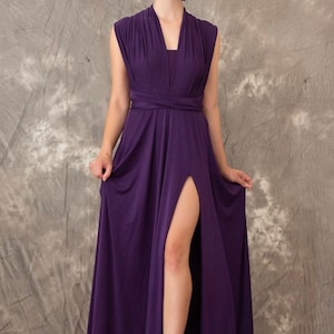 Custom dress with Slit  ,Bridesmaid Dress , long infinity Dress wrap dress E-Free Shipping