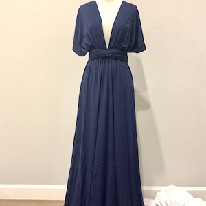 Navy Bridesmaid Dress infinity Dress  Wrap dress Convertible Dress -S151