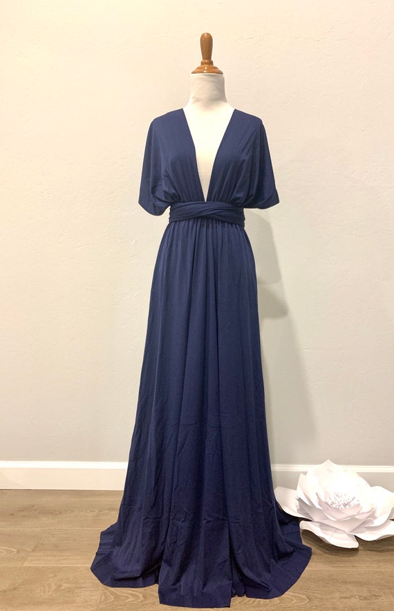 Navy convertible dress cheap