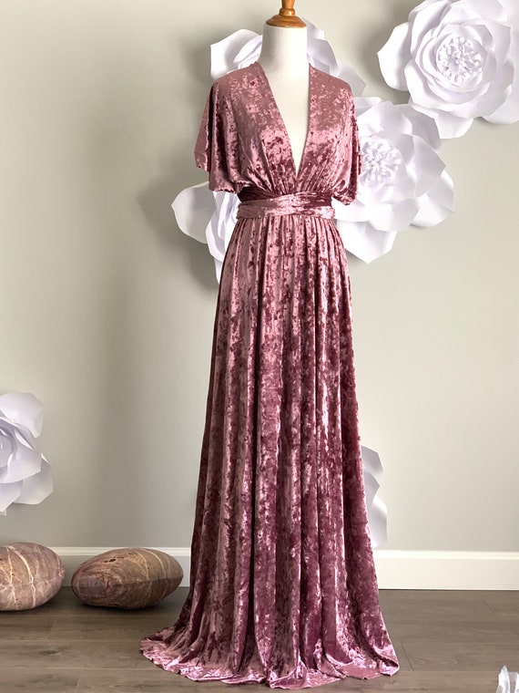 crushed velvet dress