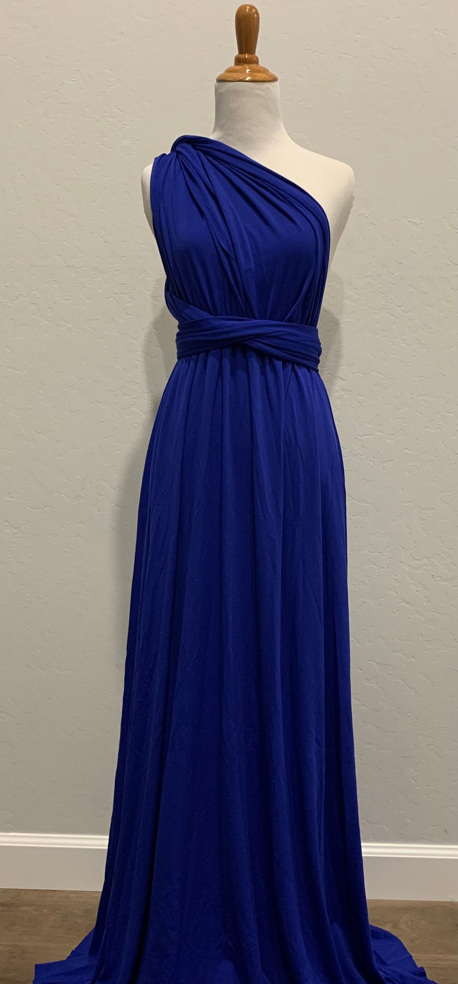 Royal Blue Bridesmaid Dress Infinity Dress Wrap Dress - Etsy