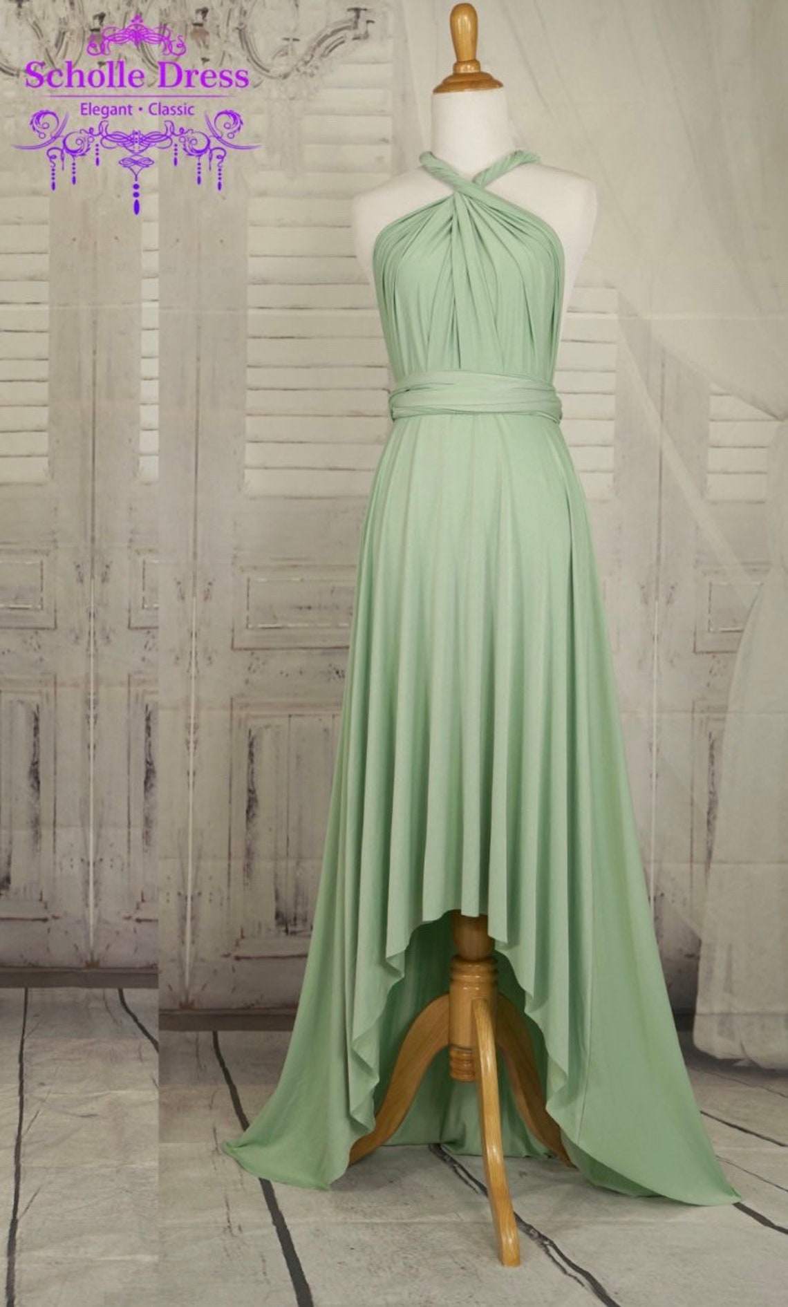 Bridesmaid Dress high Low Dress Infinity Dress Wrap - Etsy