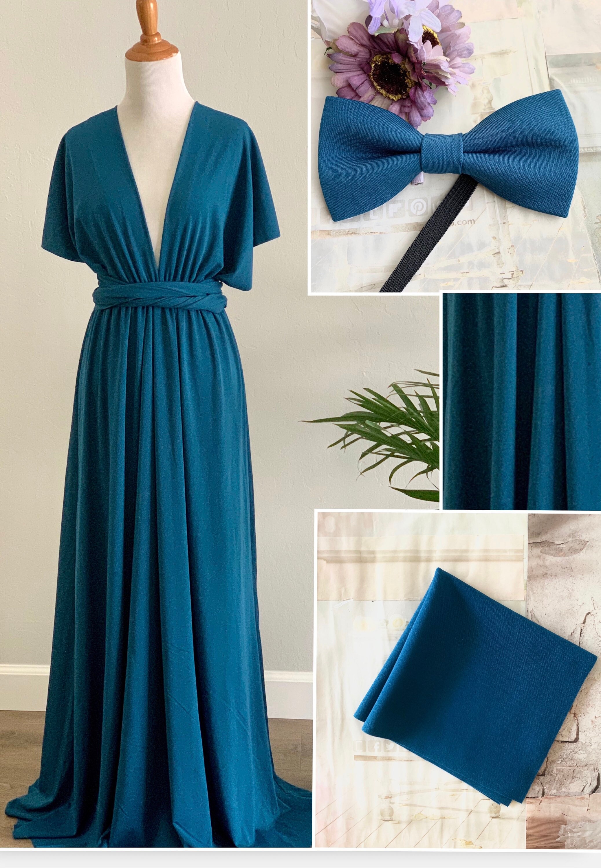 Custom Infinity Dresses Bridesmaid Dress Wrap Dress- Custom Choose Length, size, Color- Bridesmaid-Party