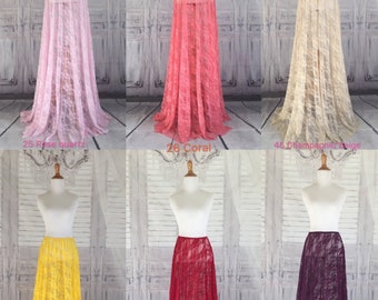 Detachable lace skirt for dress, lace skirt for evening gown, versatile removable lace skirt