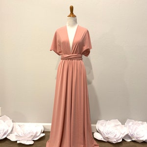 Dusty Rose Bridesmaid Dress infinity Dress  Wrap dress Convertible Dress -S22