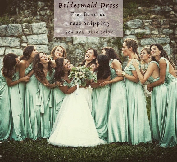 dusty green infinity dress