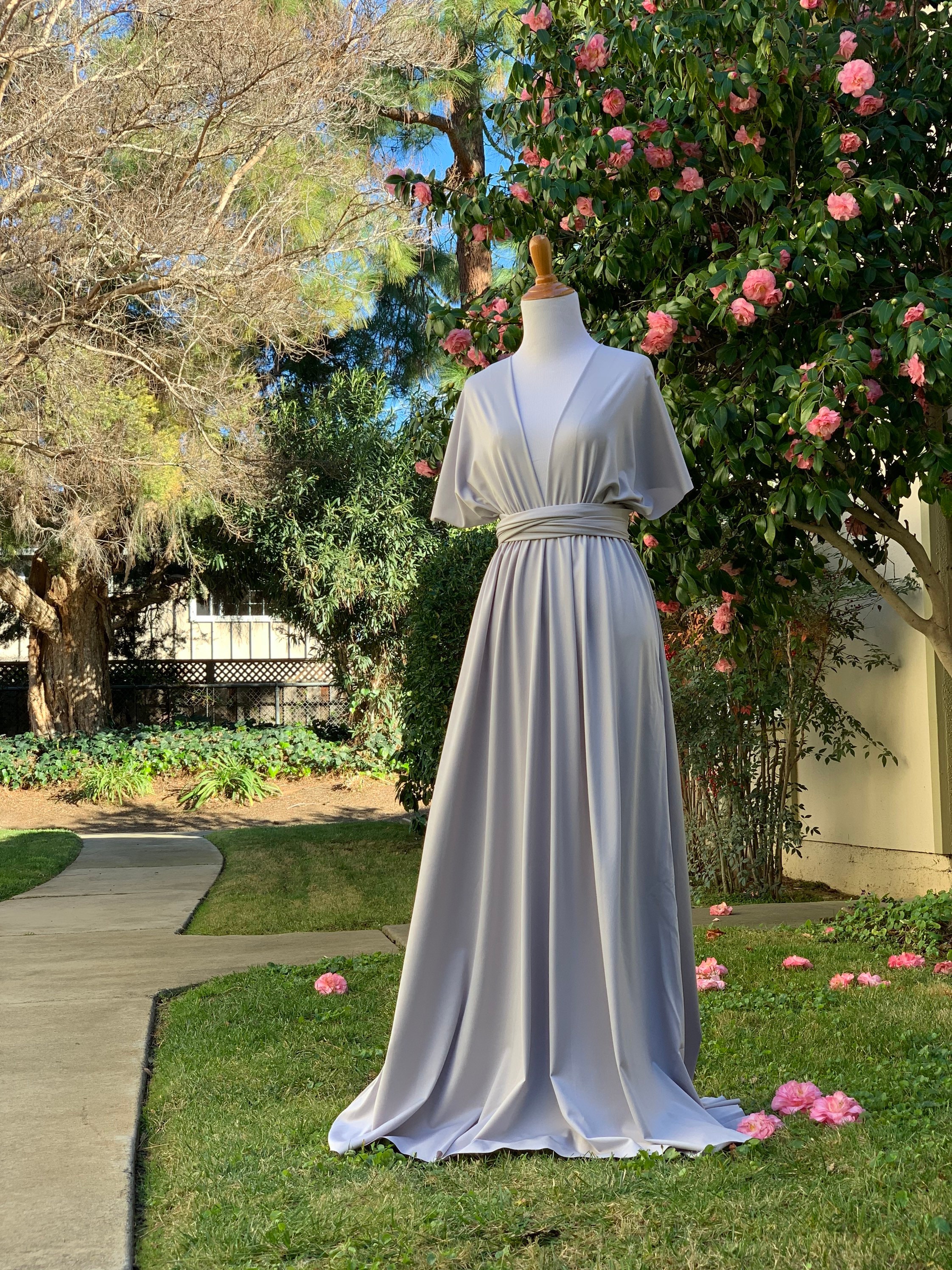 infinity dress silver gray Infinity Dress Silver Grey Bridesmaids' Gray Infinity Dresses By Zalby