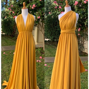 Mustard Bridesmaid Dress infinity Dress Wrap dress Convertible Dress S44 Bild 6