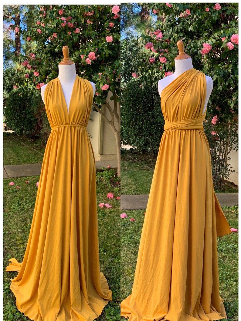 Mustard Bridesmaid Dress infinity Dress Wrap dress Convertible Dress S44 Bild 6