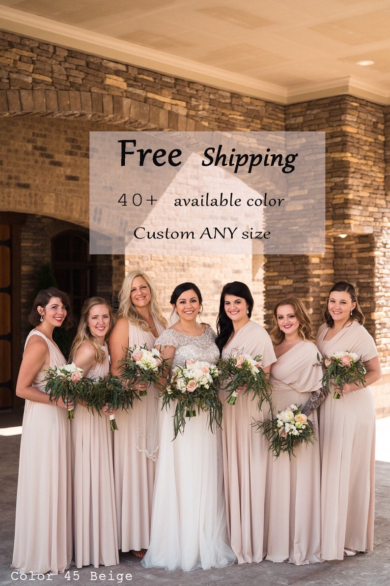 beige infinity dress