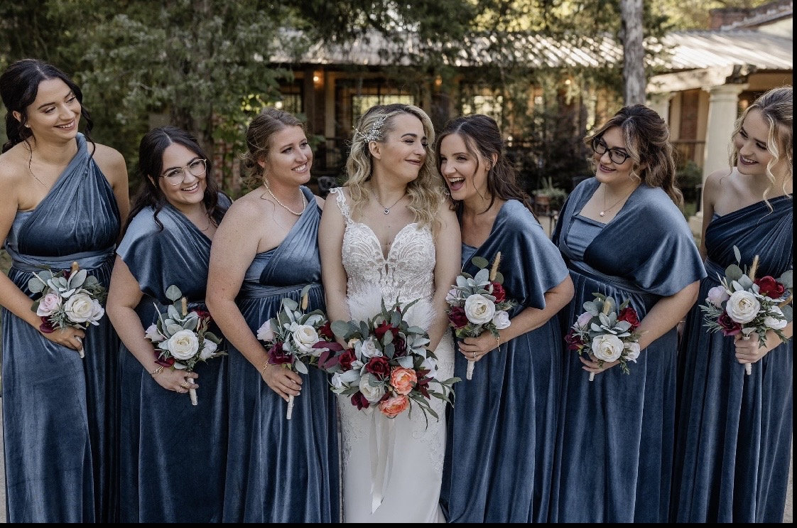 Burnt Orange Velvet Boho Bridesmaid Dresses Emerald Bridesmaid Dress Velvet  Size 2XL Birdy Grey Ash