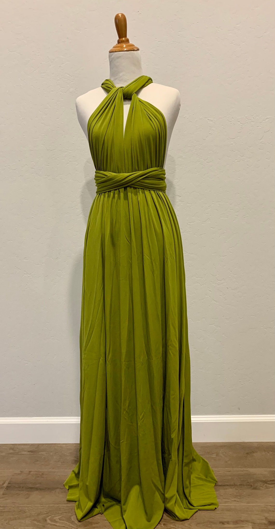 Avocado Green Bridesmaid Dress Infinity Dress Wrap Dress | Etsy