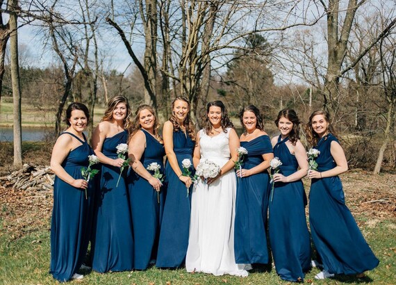 infinity dress blue green