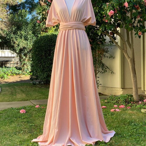 peach infinity dress