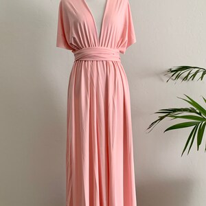 Pale Pink Bridesmaid Dress infinity Dress  Wrap dress Convertible Dress -H105