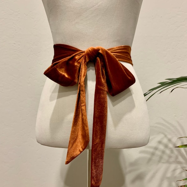 Velvet Sash Belt Flower girl Sash Belt -color match dress -Hand made Scholledress